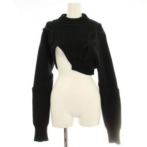 ケーブルショートニット 522312600301-01 変形 ニット セーター F 黒 ブラック /G