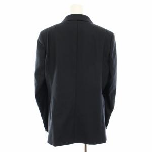Max Mara テーラードジャケット シングル 白タグ 絹 シルク混 44 濃紺 ダークネイビー 104612790 /YT