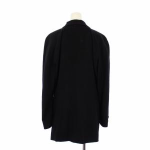 VERSACE SPORT ピーコート Pコート ミドル丈 金ボタン ウール カシミヤ 44 黒 /BM