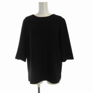 シャツ ブラウス クルーネック 七分袖 黒 ブラック 14-050-500-4050-3-0 /RO