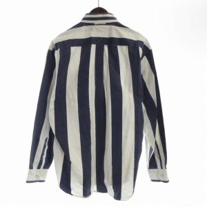 TOMMY HILFIGER ボタンダウンシャツ カジュアル ストライプ 長袖 M 紺 ネイビー 白 ホワイト 0182738-150