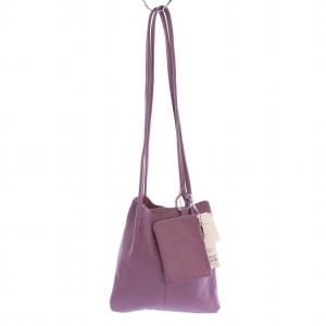 トートバッグ ハンドバッグ ミニポーチ付き レザー パープル CLZ1002212A0002 /BM