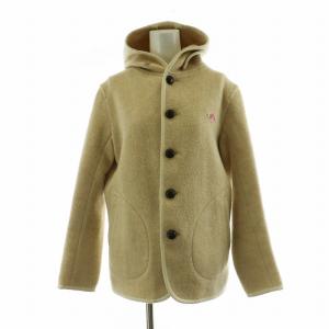 ウールモッサ シングルフードジャケット アウター ロング フーディー 36 ベージュ JD-8458 /NQ