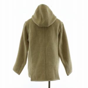 DANTON ウールモッサ シングルフードジャケット アウター ロング フーディー 36 ベージュ JD-8458 /NQ
