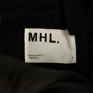 MHL. 23AW WOOL COTTON DRILL イージーパンツ ボタンフライ ウール 1 茶 595-3240507