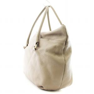 Leilian ハンドバッグ レザー 型押し グレー /MM