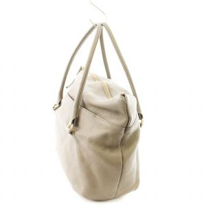 Leilian ハンドバッグ レザー 型押し グレー /MM