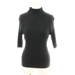 タグ付き リブニット セーター 半袖 カットソー F 黒 CZ1022105A0005 /MM