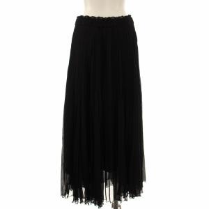 martinique プリーツスカート ロング マキシ丈 黒 ブラック /DK