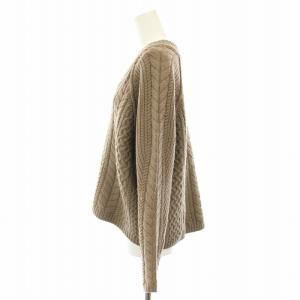 martinique レリタージュ l'heritage ニット セーター Vネック 長袖 ケーブル編み 茶 ブラウン A0318KSW679