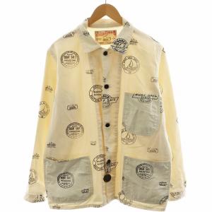 Lot 525 デニムジャケット Gジャン ジージャン 総柄 40 白 ホワイト SC13525 /AN43