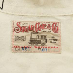 SUGAR CANE Lot 525 デニムジャケット Gジャン ジージャン 総柄 40 白 ホワイト SC13525 /AN43