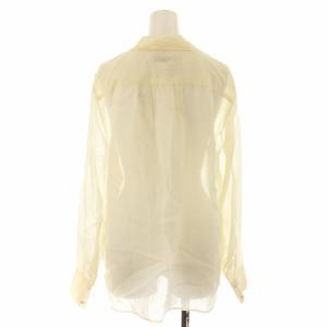 martinique l'heritage シャツ ブラウス シアー プリーツ 長袖 アイボリー /DK