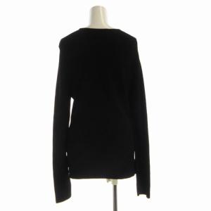 martinique l'heritage 畦編みクルーネックプルオーバー ニット セーター 長袖 黒 ブラック A0331KSW678