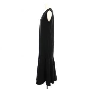 Plage 22SS ティアードノースリーブワンピース ロング 36 黒 22-040-922-4001-2-0 /YM