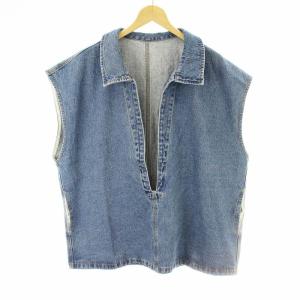 デニム ベスト ジレ カットソー スキッパー F 青 CLZ5032104A0003 /MM