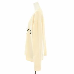 BARNYARDSTORM 24AW モールロゴニット セーター クルーネック 長袖 タグ付き F 白 ホワイト 黒 ブラック BG438603NN