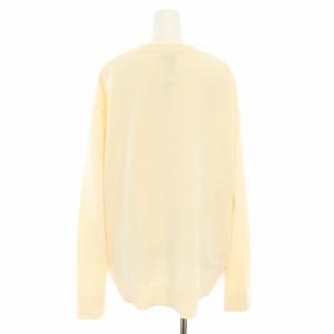 BARNYARDSTORM 24AW モールロゴニット セーター クルーネック 長袖 タグ付き F 白 ホワイト 黒 ブラック BG438603NN