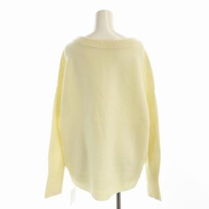 IENA タグ付き AQUA Vネックプルオーバー ニット セーター 長袖 カシミヤ混  Vネック F 白 ホワイト