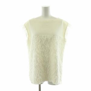 カットソー ノースリーブ フリンジ 1 ホワイト 6518-299-0299 /NQ