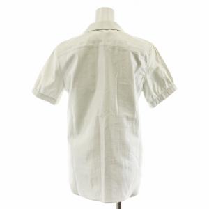 JUNYA WATANABE AD2002 シャツ ブラウス 半袖 丸襟 シルバー色 JI-B069 /AN32