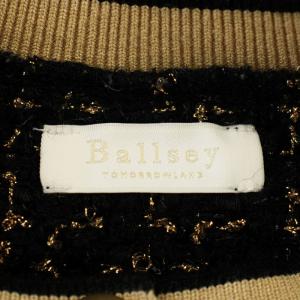 BALLSEY 23AW ニットコンビツイード クルーネックジャケット 11-07-34-07101 ノーカラー ニット切替