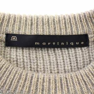 martinique ホイルプリントニット A0333KSW512 ニット ラメ セーター 長袖 F グレー /G