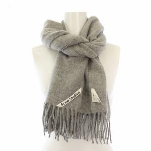 Acne Studios マフラー ストール ウール フリンジ イタリア製 200×45cm グレー /TK