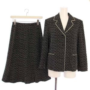 セットアップ 上下 テーラードジャケット 総裏地 シングル 3B フレアスカート ミモレ丈 チェック柄