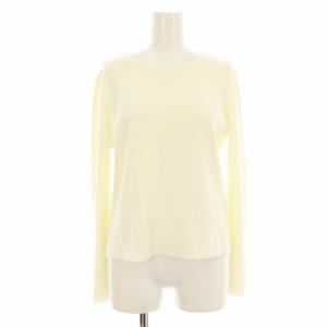 スリーブパールニットプルオーバー S743-006 長袖 クルーネック フェイクパール装飾 38 オフホワイト