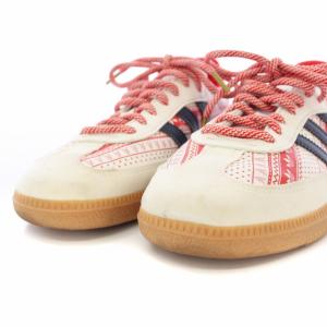 adidas Originals SAMBA VEGAN スニーカー シューズ 総柄 USA6 24cm 白 赤 GZ4711 /TK