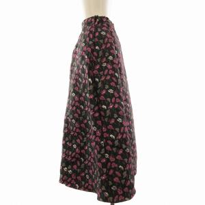 ELENDEEK フレアスカート ロング 花柄 2 緑 グリーン 512340820201-01 /EE