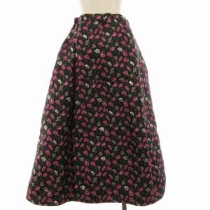 ELENDEEK フレアスカート ロング 花柄 2 緑 グリーン 512340820201-01 /EE