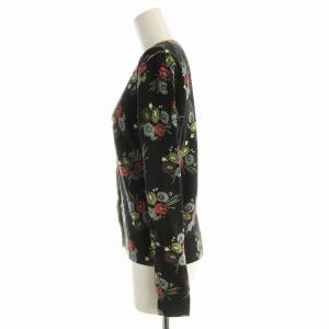 Paul Smith WOMEN カーディガン ニット 長袖 花柄 M 黒 ブラック CKRPMSA0809 /EE