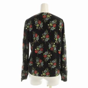 Paul Smith WOMEN カーディガン ニット 長袖 花柄 M 黒 ブラック CKRPMSA0809 /EE