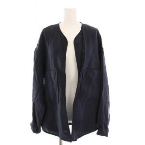 NEW DUNGAREES LINEN NO-COLLAR JK ノーカラージャケット カーディガン リネン