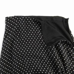 POLO RALPH LAUREN フレアスカート マキシ ロング 総柄 4 黒 ブラック 白 ホワイト 0200011517 /RO