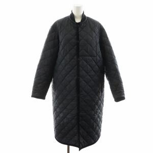 キルティングコート ロング丈 中綿 アウター XS 黒 ブラック SLJ9014 G95 /AN23