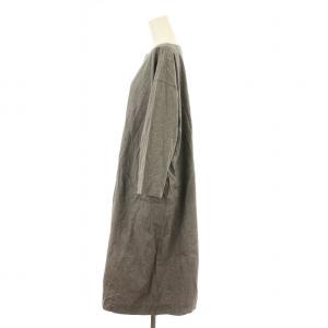 45rpm MOTTAINAI 馬比古ワンピース 6025901 ロング マキシ 長袖 グレー /KU