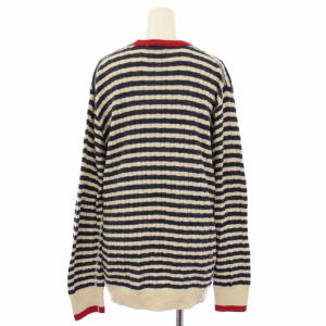 45R SDL 超ガーゼケーブルストレッチの908オンザビーチクルー ニット セーター 長袖 ボーダー 紺 8108063