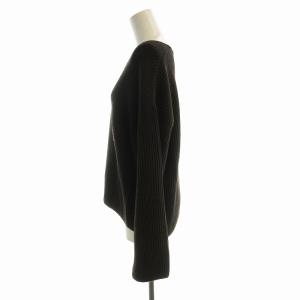 BATONER ウール7G両畦Vネックニット セーター 長袖 リブ 2 茶 ブラウン BN-18FL-015 /EE