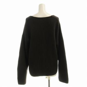 BATONER ウール7G両畦Vネックニット セーター 長袖 リブ 2 茶 ブラウン BN-18FL-015 /EE