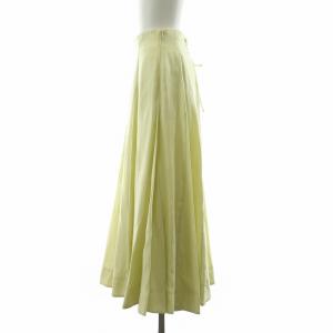 Apuweiser-riche 24SS バリエマチボリュームスカート フレア ロング レースアップ 1 イエロー 24139021 /NQ