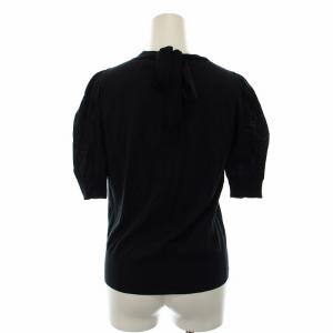 Drawer ニット カットソー 半袖 リボン 1 紺 65181050121 /RE