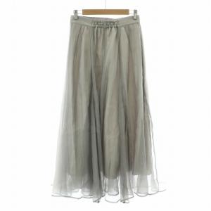 JUSGLITTY 23AW フレアスカート ロング 2 グレー 43331490 /NQ