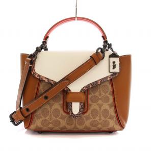 クーリエ キャリーオール 23 ハンドバッグ ショルダーバッグ レザー 茶 3791 /YM