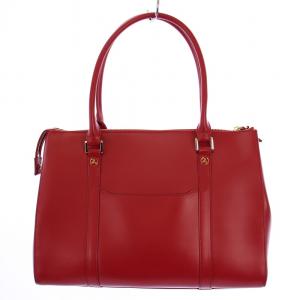 agnes b. ハンドバッグ トートバッグ レザー 赤 /BM