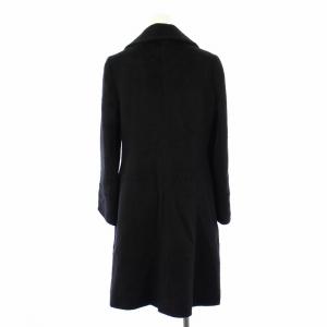 M-Premier BLACK D223-001 チェスターコート ロング ウール混 モヘヤ混 36 黒 ブラック /KU