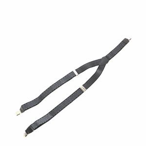 DAKS サスペンダー 総柄 黒 ブラック /AN17