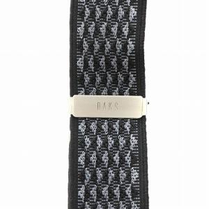 DAKS サスペンダー 総柄 黒 ブラック /AN17